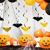 PartyPal Black and Gold Swirl Bats | 6 pieces PartyPal Black and Gold Swirl Bats | 6 pieces
