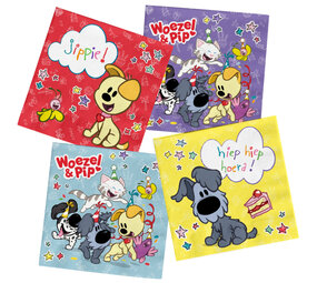 Folat Woezel & Pip Servietten 33x33cm | 20 Stück