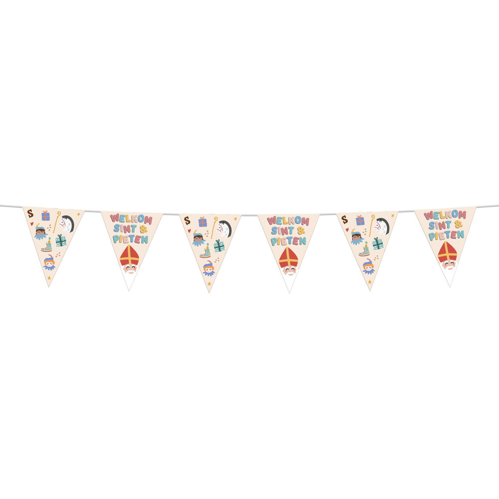 Folat Bienvenue Sinterklaas & Pieten bunting | 6 mètres