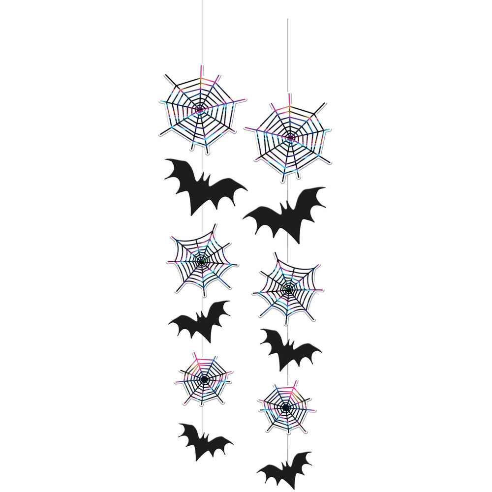 Folat Décoration suspendue en forme de toile d'araignée chauve-souris | 2 pièces