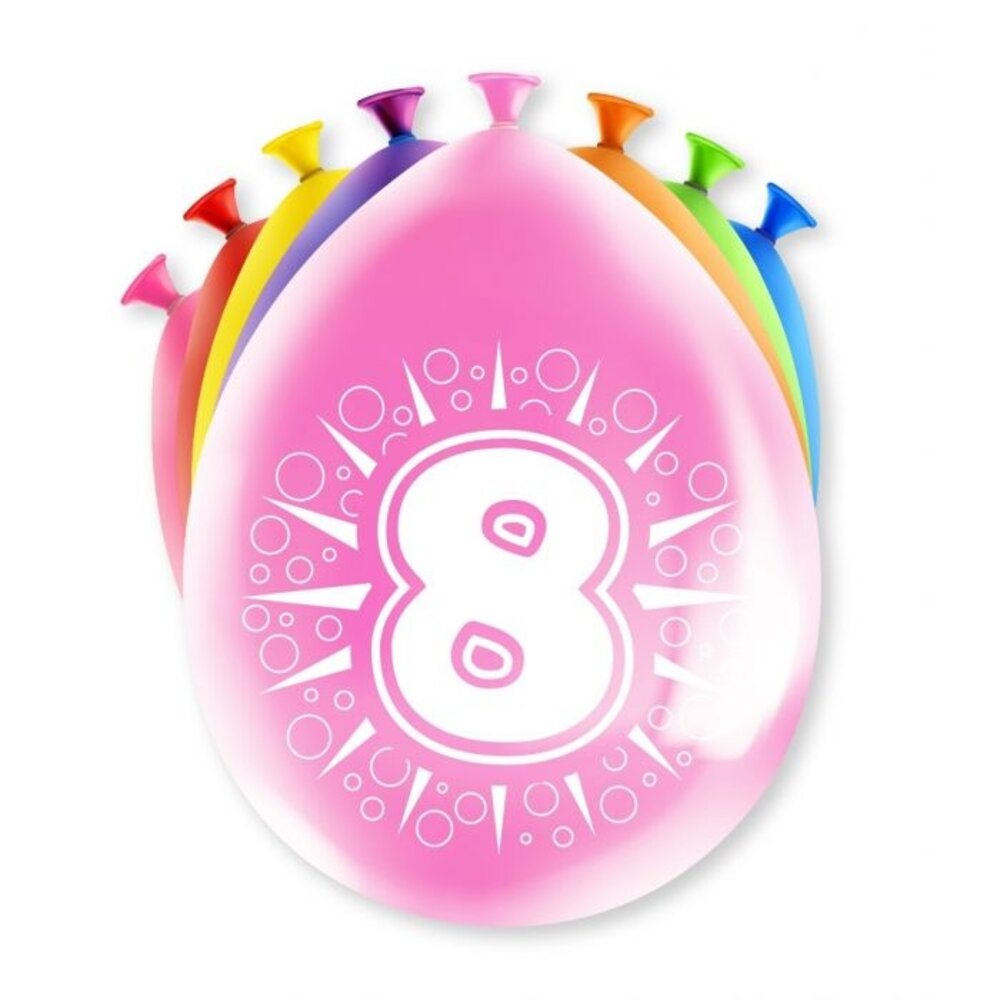 Paper Dreams 8-Jahre-Party-Luftballons, 30 cm | 8 Stück