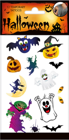 WeFiesta Halloween-Tattoos | 12 Stück