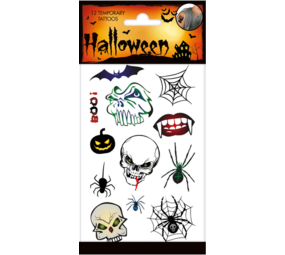 WeFiesta Gruselige Halloween-Tattoos | 12 Stück
