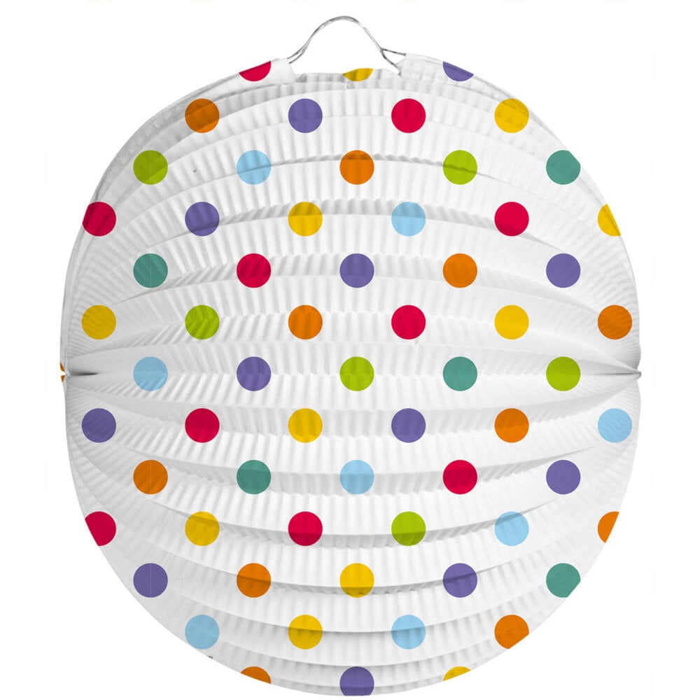 Folat Boule lanterne à pois 22 cm | à l'unité