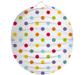 Folat Boule lanterne à pois 22 cm | à l'unité