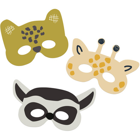 Folat Zoo Party Masks | 6 pieces