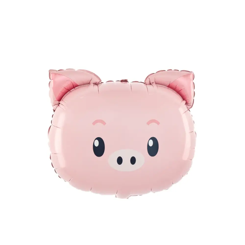 Tuf-Tuf Ballon en aluminium en forme de cochon | 56 x 52 cm