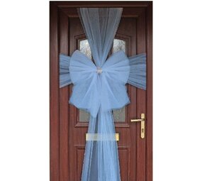 Oaktree Light Blue Tulle Door Bow | Per Piece
