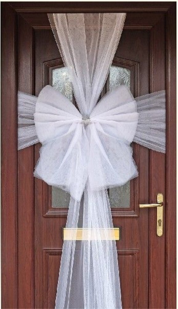 Oaktree White Tulle Door Bow | Per Piece