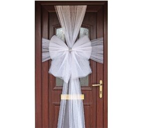 Oaktree Nœud de porte en tulle blanc | À l'unité