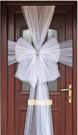 Oaktree White Tulle Door Bow | Per Piece