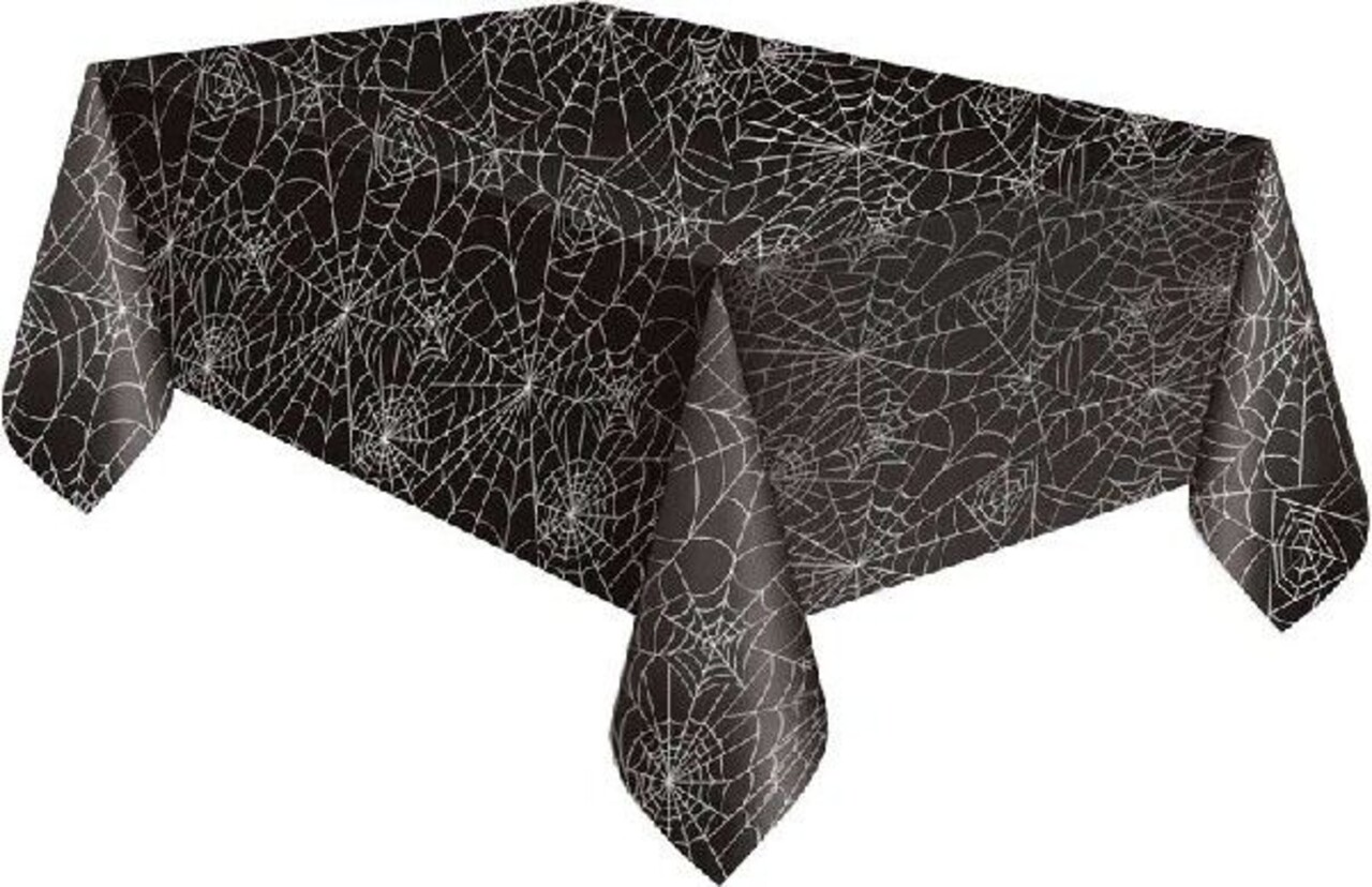 Unique Party Nappe toile d'araignée noire et dorée | 1,37 x 2,13 m - Copie