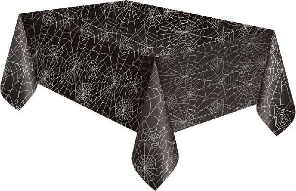 Unique Party Spiderweb tablecloth black/gold | 1.37 x 2.13m - Copy