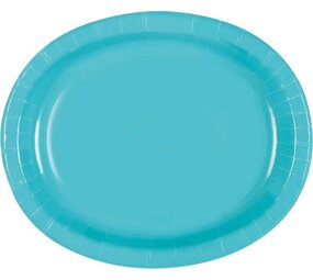 Unique Party Caribbean Teal Bowls 30x25cm | 8 pieces