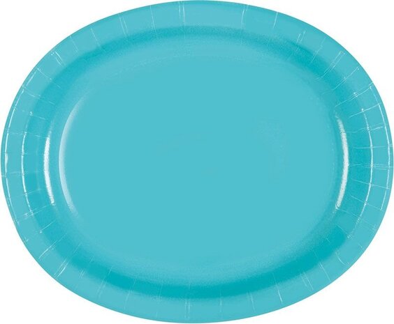 Unique Party Caribbean Teal Bowls 30x25cm | 8 pieces
