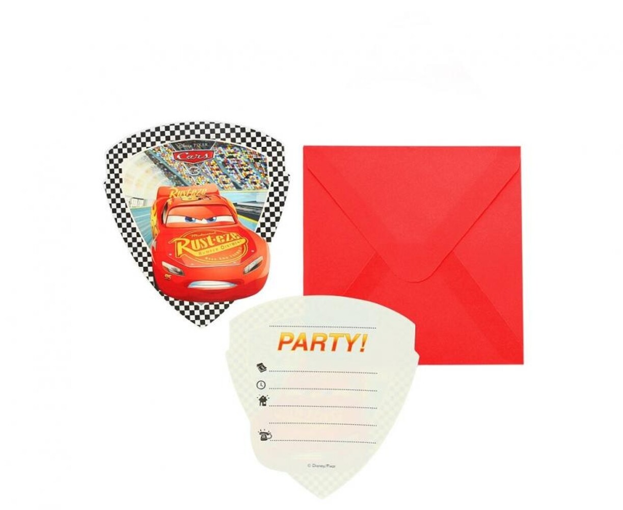 Procos Party Cars Uitnodigingen | 6 Stuks