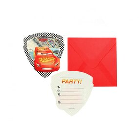 Procos Party Invitations sur le thème des voitures | 6 pièces