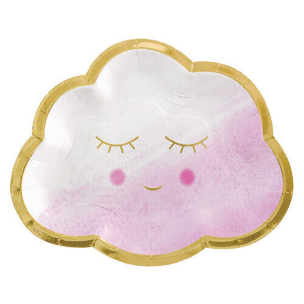 Amscan Pink and Gold Plates 16.5cm | 8 pieces