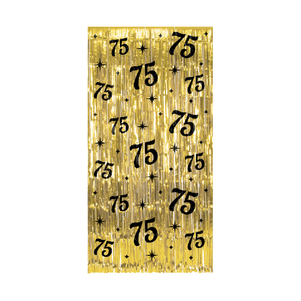 Paper Dreams Türvorhang „75 Jahre Stilvoll“ 100 x 200 cm | pro Stück