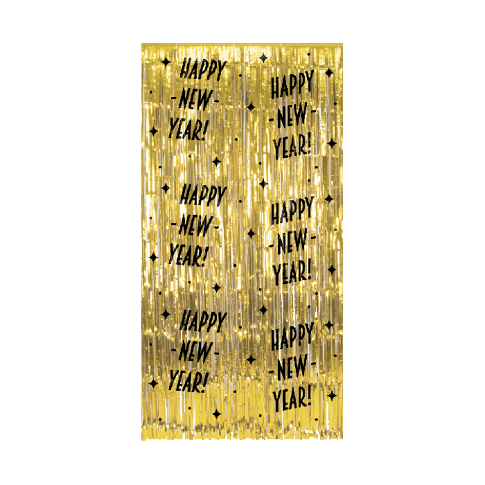 Paper Dreams Rideau de porte « Bonne année » élégant 100 x 200 cm | à l'unité
