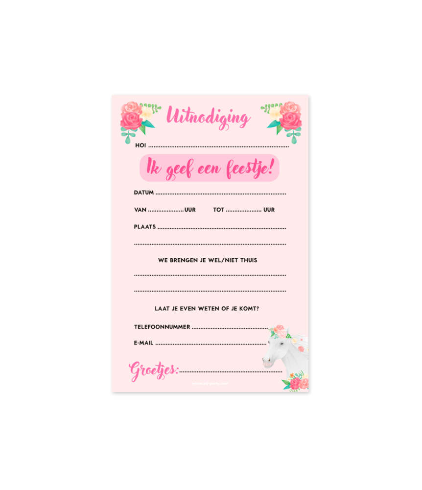 Paper Dreams Sweet Horses Invitations | 6 pieces