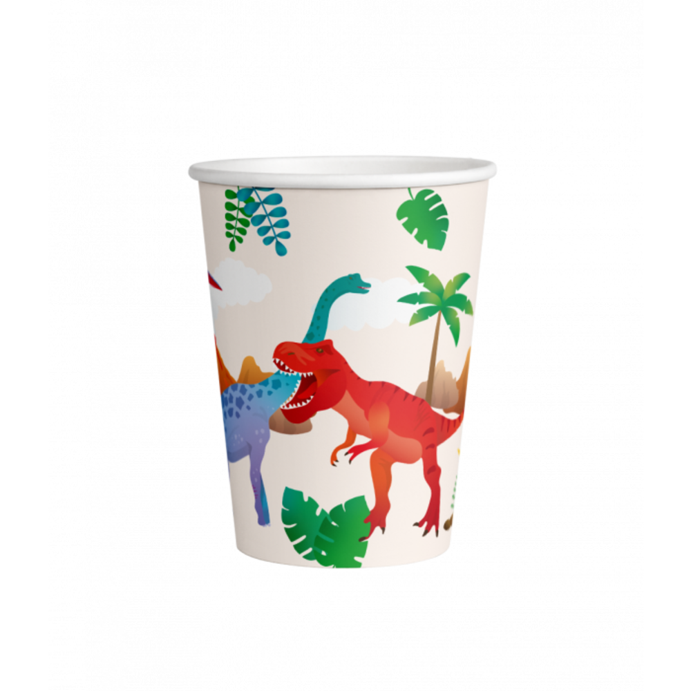 Paper Dreams Dino World Cups 250ml | 8 pieces