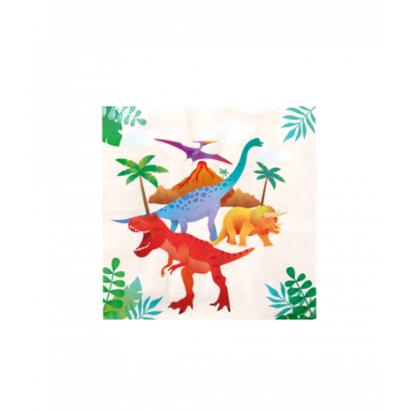 Paper Dreams Dino World Servetten | 16 stuks Paper Dreams Dino World Servetten | 16 stuks