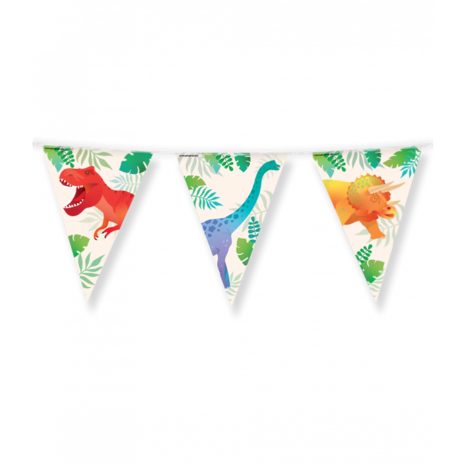 Paper Dreams Guirlande de drapeaux Dino World 10 m | à l'unité