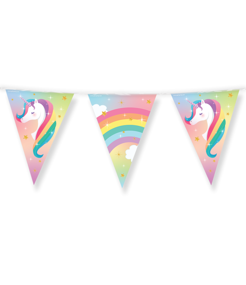Paper Dreams Einhorn-Party-Wimpelgirlande, 10 Meter | pro Stück