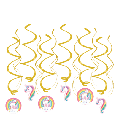 Paper Dreams Unicorn Party Swirls 70cm | 12 stuks Paper Dreams Unicorn Party Swirls 70cm | 12 stuks
