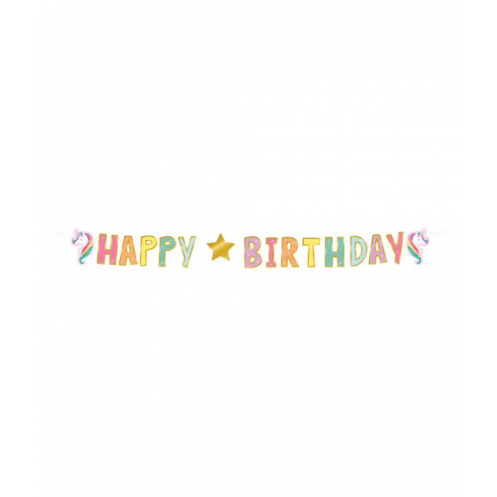 Paper Dreams Unicorn Party Letter Garland 2.5m | per piece Paper Dreams Unicorn Party Letter Garland 2.5m | per piece