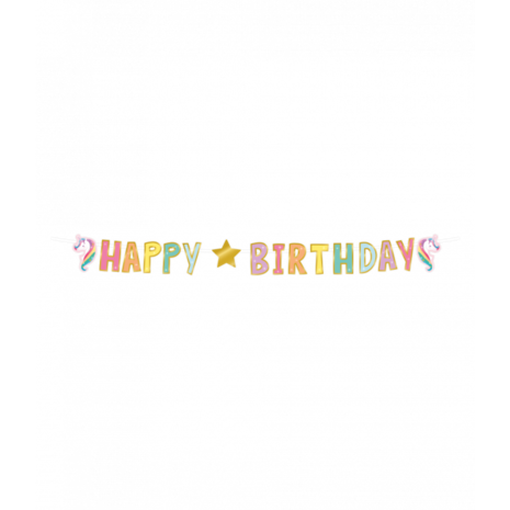 Paper Dreams Unicorn Party Letter Garland 2.5m | per piece Paper Dreams Unicorn Party Letter Garland 2.5m | per piece