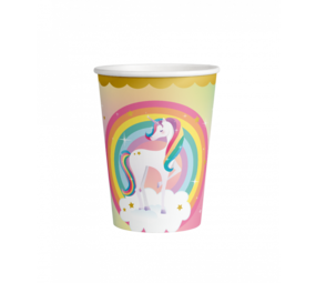 Paper Dreams Unicorn Party Bekers 250ml | 8 stuks Paper Dreams Unicorn Party Bekers 250ml | 8 stuks