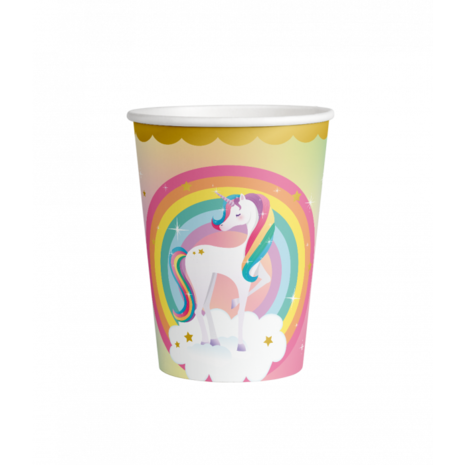Paper Dreams Unicorn Party Bekers 250ml | 8 stuks