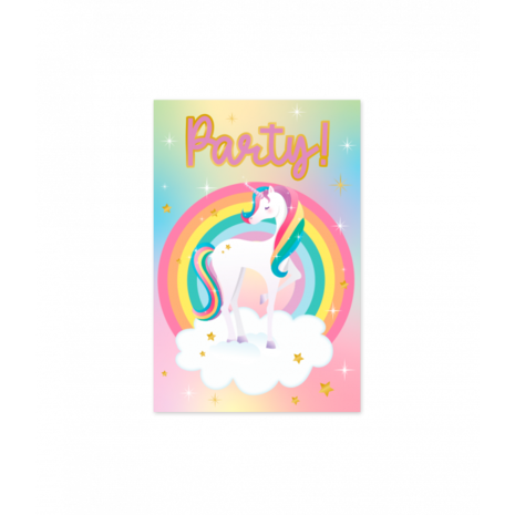Paper Dreams Einhorn-Party-Einladungen | 6 Stück
