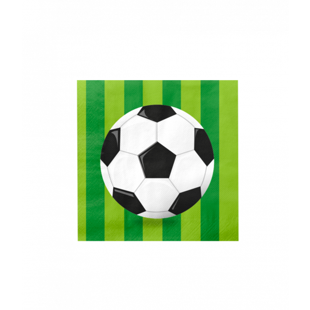 Paper Dreams Serviettes de table Football World 33x33cm | 16 pièces
