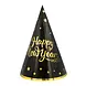 Tuf-Tuf Happy New Year Party Hats Gold/Black | 6 pieces