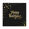 Tuf-Tuf Happy New Year Servetten Goud/Zwart | 10 stuks