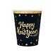 Tuf-Tuf Happy New Year Mugs Gold/Black 220ml | 6 pieces