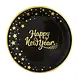 Tuf-Tuf Assiettes Bonne Année Or/Noir 18 cm | 6 pièces