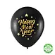 Tuf-Tuf Neujahrsballons Gold/Schwarz 30 cm | 10 Stück