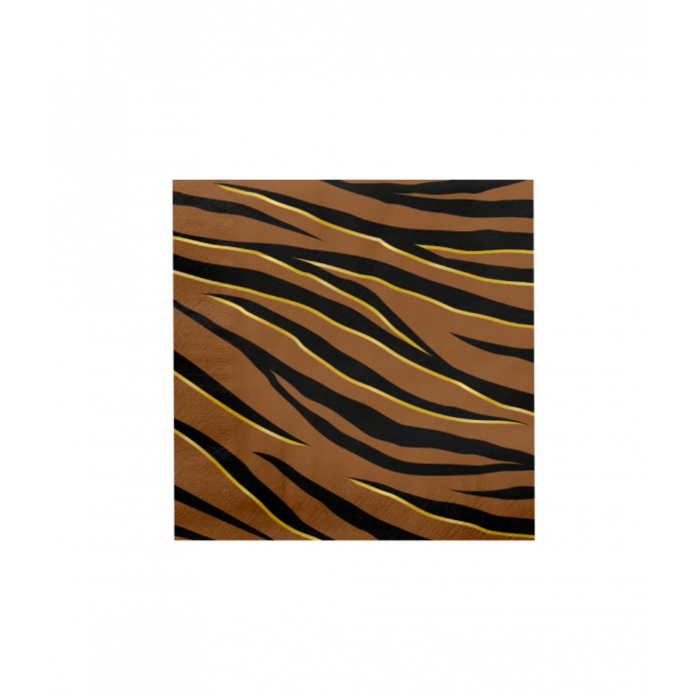 Paper Dreams Servietten mit Tigerprint, 33 x 33 cm | 16 Stück