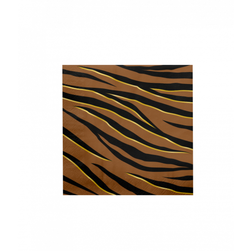 Paper Dreams Tijger Print Servetten 33x33cm | 16 stuks Paper Dreams Tijger Print Servetten 33x33cm | 16 stuks