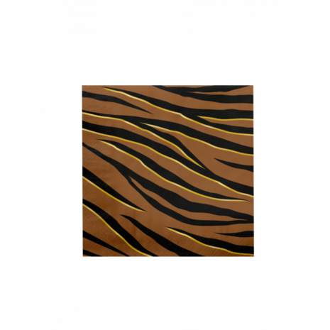 Paper Dreams Tijger Print Servetten 33x33cm | 16 stuks Paper Dreams Tijger Print Servetten 33x33cm | 16 stuks