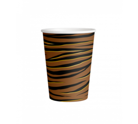 Paper Dreams Tijger Print Bekers 250ml | 8 stuks Paper Dreams Tijger Print Bekers 250ml | 8 stuks