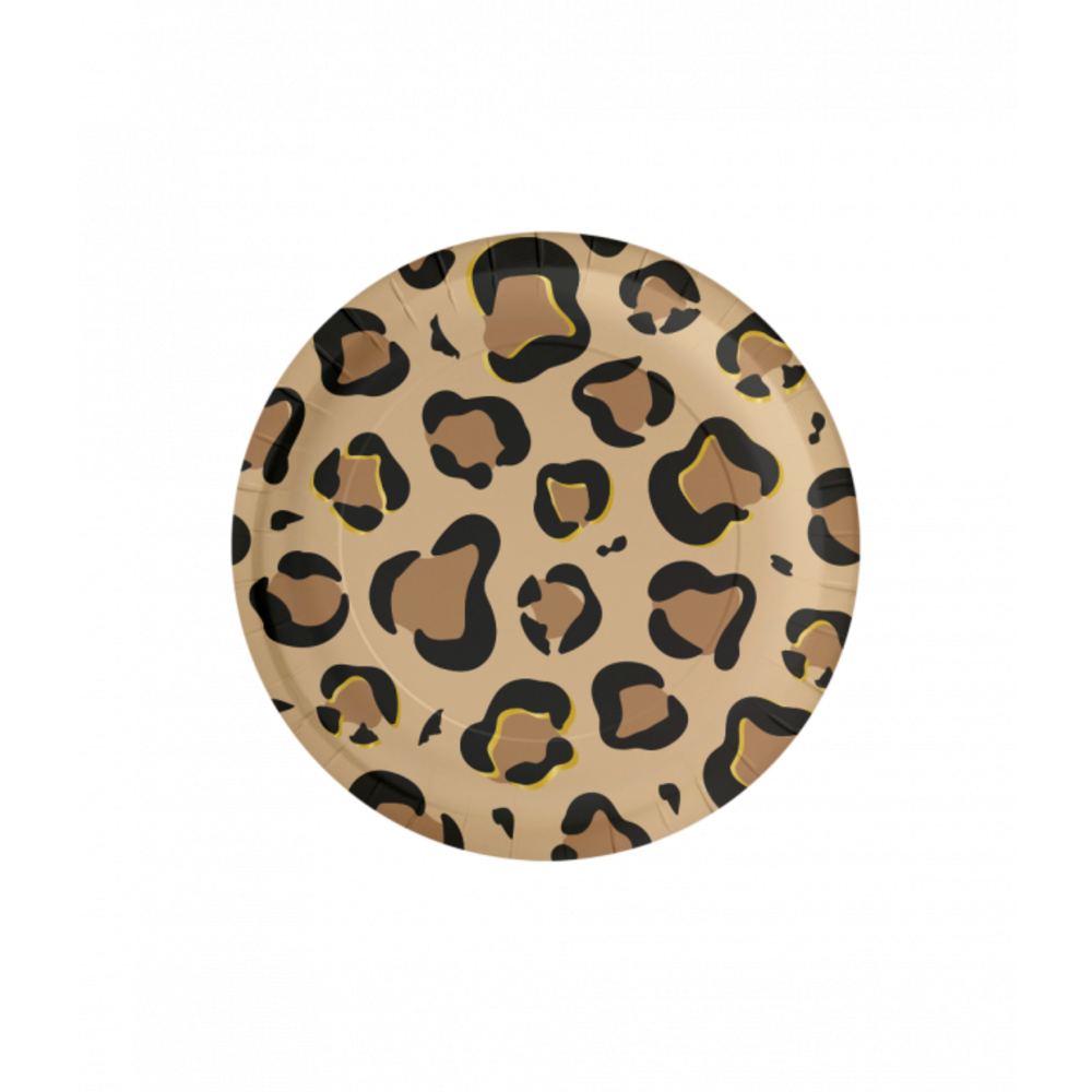 Paper Dreams Schilder mit Leopardenmuster, 23 cm | 8 Stück