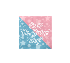 Paper Dreams Servietten für die Gender-Reveal-Party, 33 x 33 cm | 16 Stück