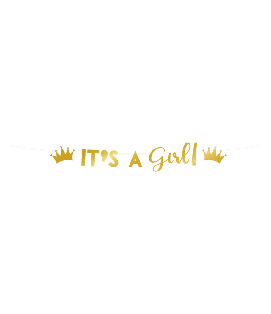 Paper Dreams „It's A Girl“-Girlande aus goldenen Buchstaben | 2,5 Meter