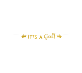 Paper Dreams „It's A Girl“-Girlande aus goldenen Buchstaben | 2,5 Meter