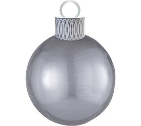 Anagram Kerstbal Folieballon Zilver | 50cm Anagram Kerstbal Folieballon Zilver | 50cm